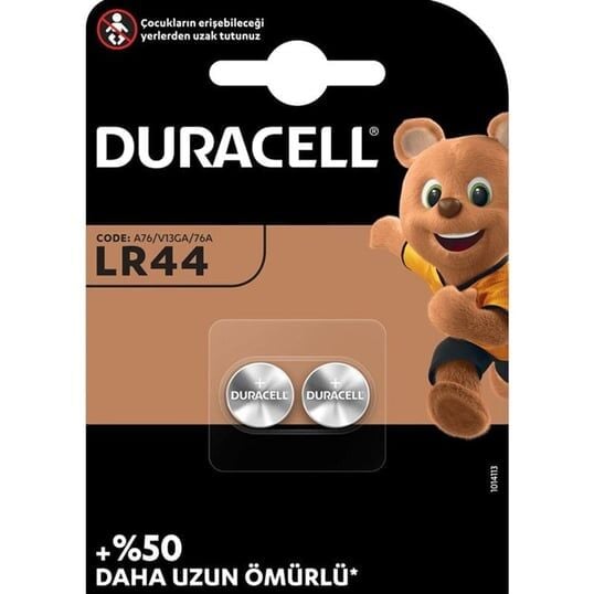 Duracell Alkalin Pil Düğme A76/V13GA/76A LR44 2'li Paket