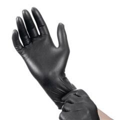 Siyah Nitril Pudrasız Muayene Eldiveni (S-M-L-XL) 100' Lü