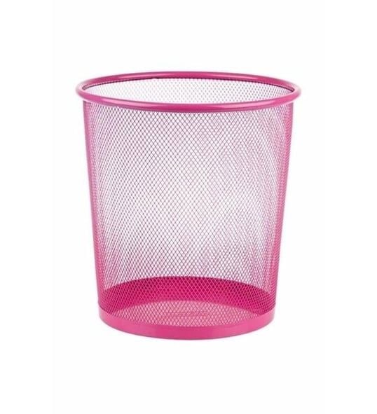 Globox Metal Çöp Kovası pembe