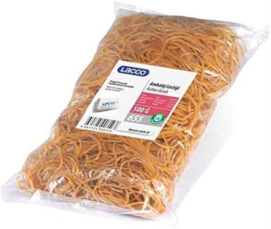 Lacco İnce Ambalaj Lastiği %100 Kauçuk 500 gr Midi