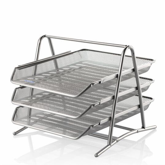 Lacco Metal Evrak Rafı - 3'lü Gümüş Renk