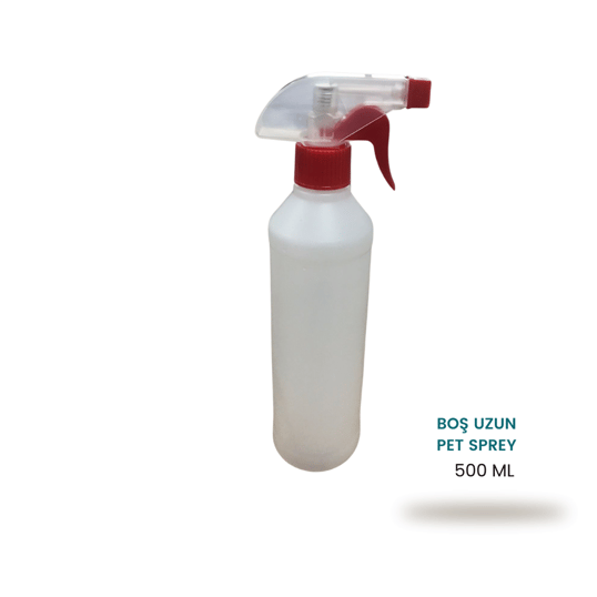 Plastik Boş 500 ml Ayarlanabilir Sprey Başlıklı Uzun Şişe