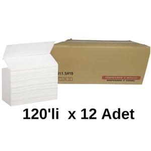 Havlu Peçete, Z Katlı Havlu Peçete, 120 Lİ X 12 ADET