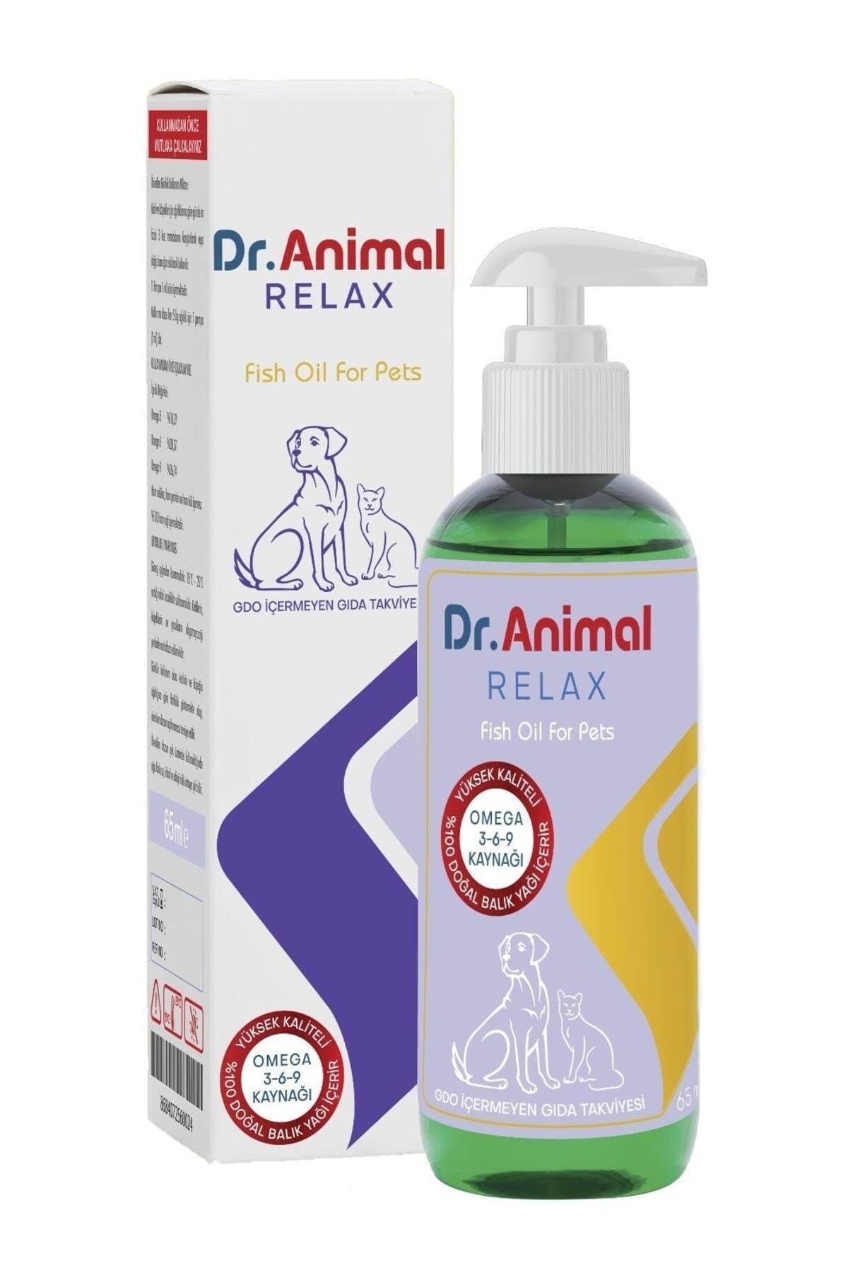 Dr. Animal Relax Balık Yağı Takviyesi 65 ml