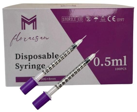 Micro Fine Enjektör 30G 8MM 0,5 CC 100 Adet / Kutu