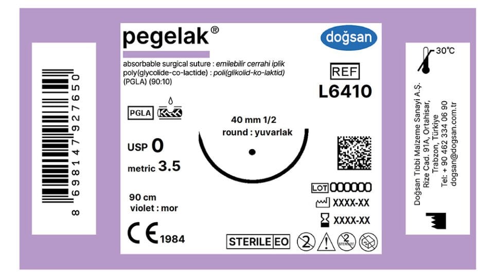 Pegelak 0 40 1/2 yuvarlak,90cm